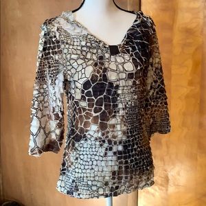 Cubism Animal Print Top